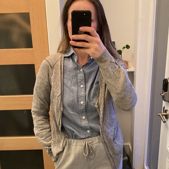 ZADIG & VOLTAIRE grey linen cardigan size small - Picture 2 of 10